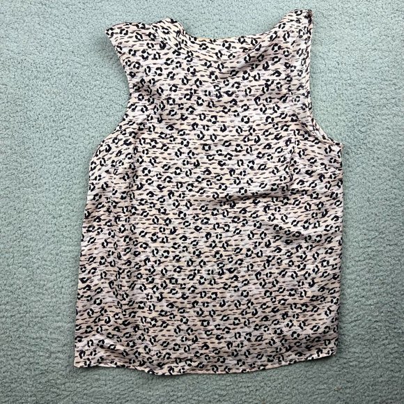 Avec Les Filles Sleeveless Top In Les Filles Pink Leopard Size Medium - Picture 5 of 7